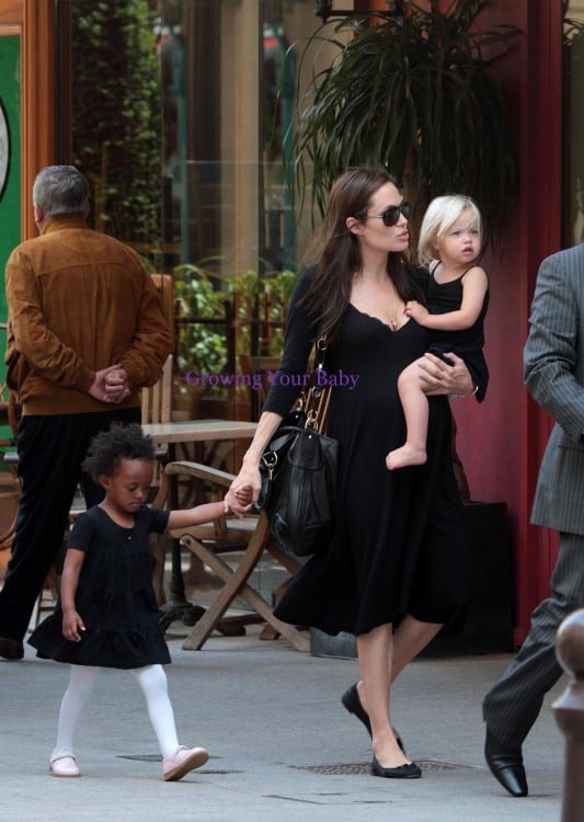 Angelina takes shiloh and zahara shopping