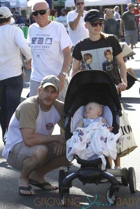 Anna Faris & Family Spend Their Son's 1st Birthday At The Farmers Market