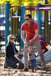 Anna Paquin and Stephen Moyer at the park with her twins NYC