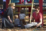Anna Paquin and Stephen Moyer at the park with her twins NYC