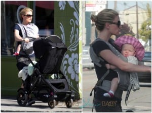 Anna Paquin out in Venice Beach with one of her twins