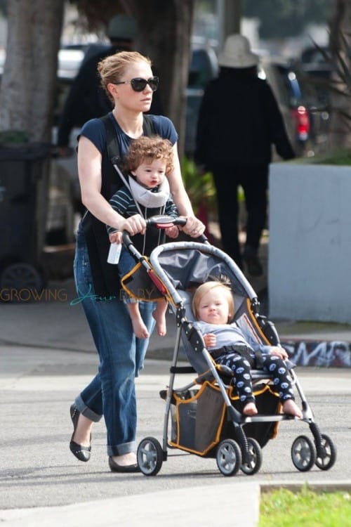 Anna Paquin steps out with her twins Poppy & Charlie