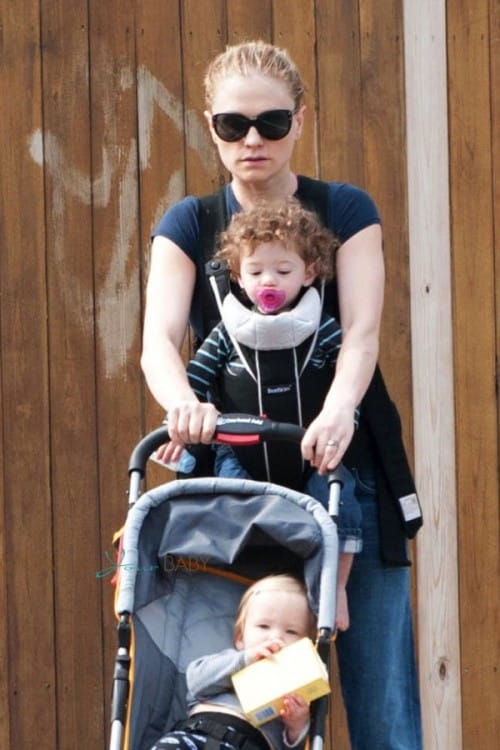 Anna Paquin steps out with her twins Poppy and Charlie