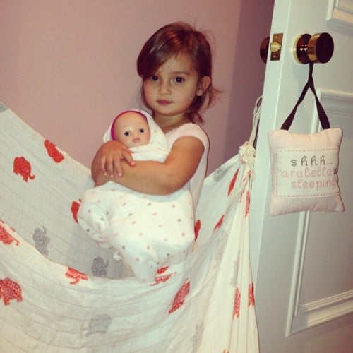 Arabella Kushner gets ready to be a big sister