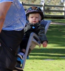 Axl Duhamel bike rides with his dad