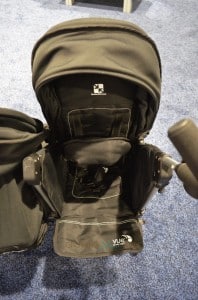 Baby Jogger Vue Double Stroller - showing the switch