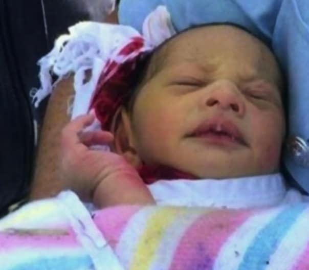 Baby abandoned in a storm drain in Australia