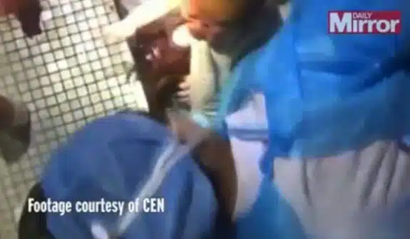 Baby rescued from bathroom pipes in China