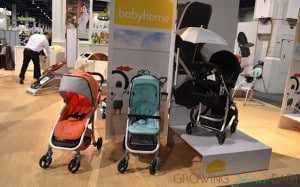 BabyHome Emotion stroller in coral and mint