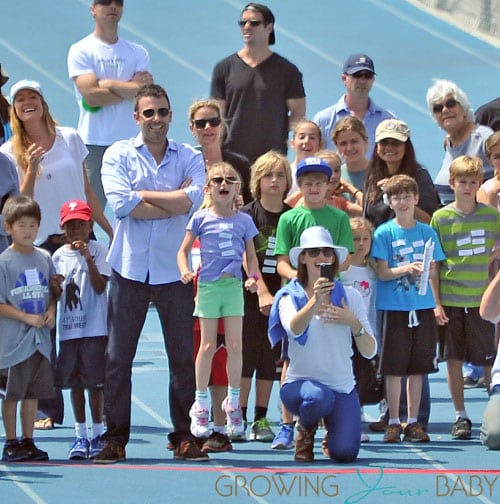 Ben Affleck and Jennifer Garner take their daughters to a racing event in pacific Palisades