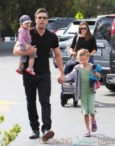 Ben Affleck and Jennifer Garner take their son Samuel and older daughter Violet to the Farmers Market in Pacific Palisades, Los Angeles