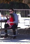 Ben Affleck at the park with his daughter Seraphina