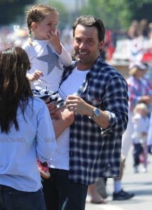 Ben Affleck with daughter Seraphina at 4th of July Parade in Pacific Palisades