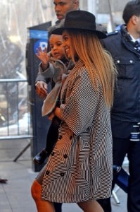 Beyonce and Blue Ivy at the premiere of Annie