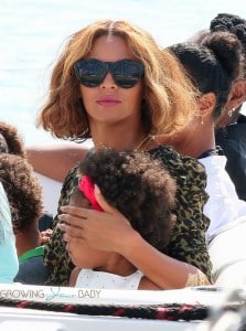 Beyonce with daughter Blue Ivy on vacation in France