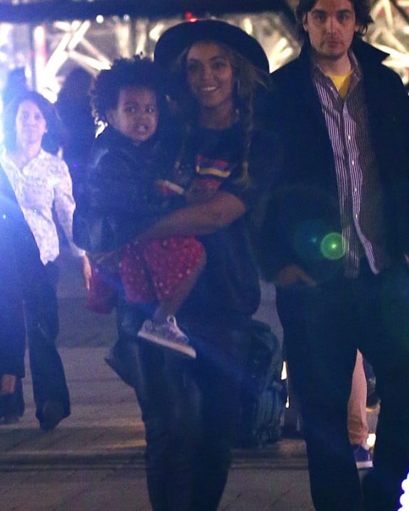 Beyonce with daughter Blue Ivy out in Paris