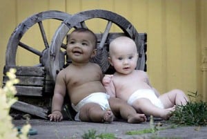 Black and White Twins Born By One In A Million Chance