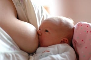 Breastfeeding a baby