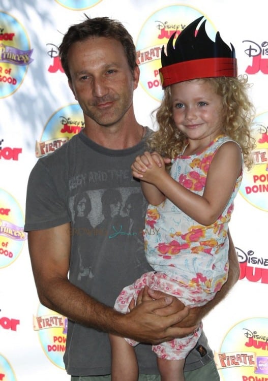 Breckin Meyer with daughter at Disney Junior's "Pirate and Princess Power of Doing Good" tour