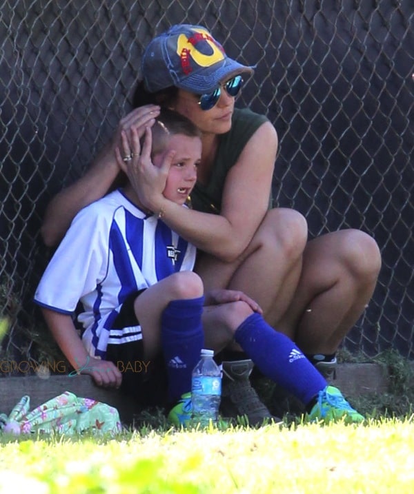 Britney Spears with son Jayden James at his soccer game