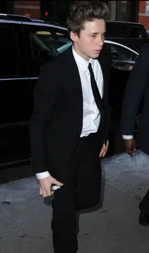 Brooklyn Beckham at Balthazar restaurant in NYC
