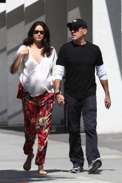 Bruce Willis out with pregnant wife Emma Heming