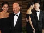 Bruce Willis with pregnant wife Emma Heming attend Vanity Fair party 2014