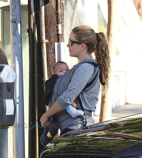 Cacee Cobb and Donald Faison out christmas tree shopping with son Rocco