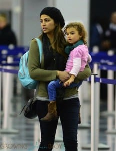 Camila Alves at LAX with daughter Vida