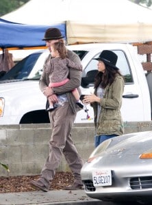 Channing Tatum and Jenna Dewan-Tatum at the market with their daughter Everly