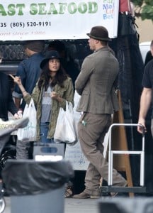 Channing Tatum and Jenna Dewan-Tatum at the market with their daughter Everly