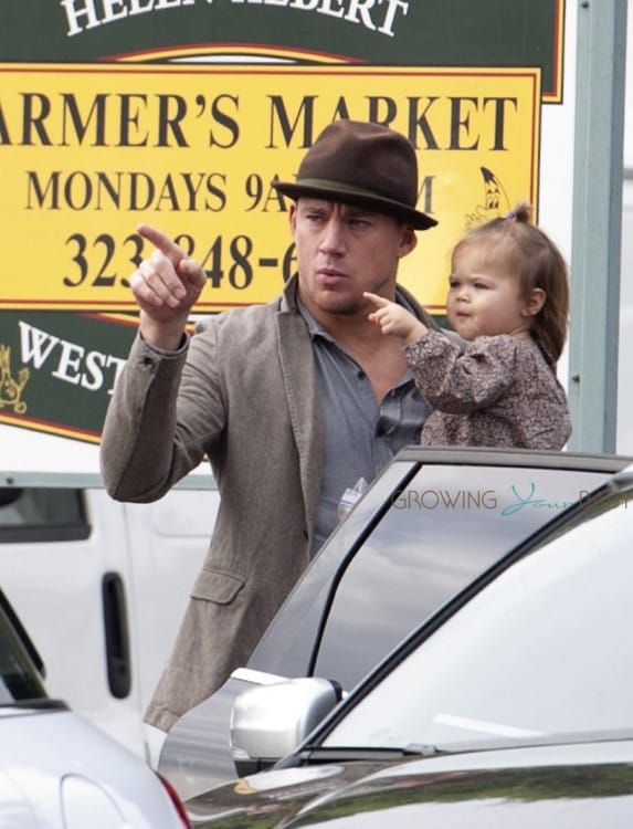 Channing Tatum at the market with his daughter Everly