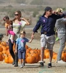 Charlie Sheen and Denise Richards with Eloise and Bob & Max Sheen at the Pumpkin Patch in LA