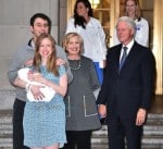 Chelsea Clinton Marc Mezvinsky with daughter Charlotte along with Bill and Hillary Clinton