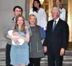 Chelsea Clinton Marc Mezvinsky with daughter Charlotte along with Bill and Hillary Clinton