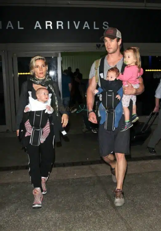 Chris Hemsworth and Elsa Pataky with kids Sons Tristan, Sasha and India