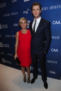 Chris Hemsworth and pregnant Elsa Pataky at 3rd Annual Help Haiti Home Gala