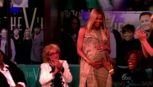 Ciara Shows off Her growing belly on The View