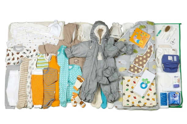 Contents of finland's maternity pack