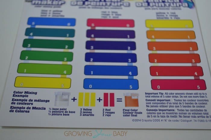 Crayola Marker Maker Color Mixing Chart