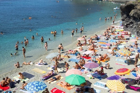 Crowded beach