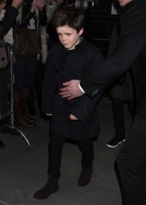 Cruz Beckham arriving at Balthazar Restaurant in SoHo NYFW14