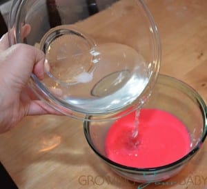 DIY making Slime - adding the borax water