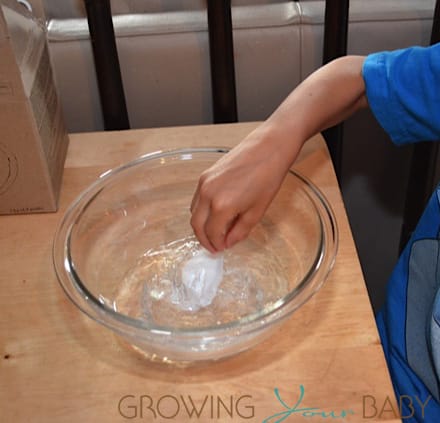 DIY making Slime - mixing the borax and water