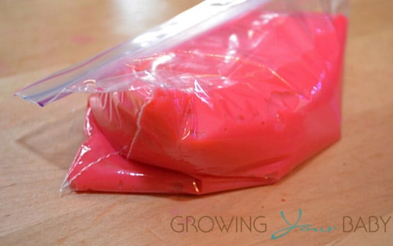 DIY making Slime - ready to be stored