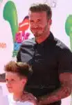 David Beckham attends The Nickelodeon Kids Choice Sports Awards in Los Angeles with son Cruz