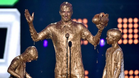 David Beckham gets gooed at the Kids' Choice Sports Awards