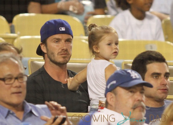 David Beckham takes Harper to the LA Dodgers game