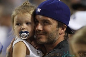 David Beckham takes Harper to the LA Dodgers game