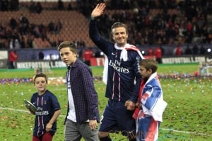 David Beckham during his final home match